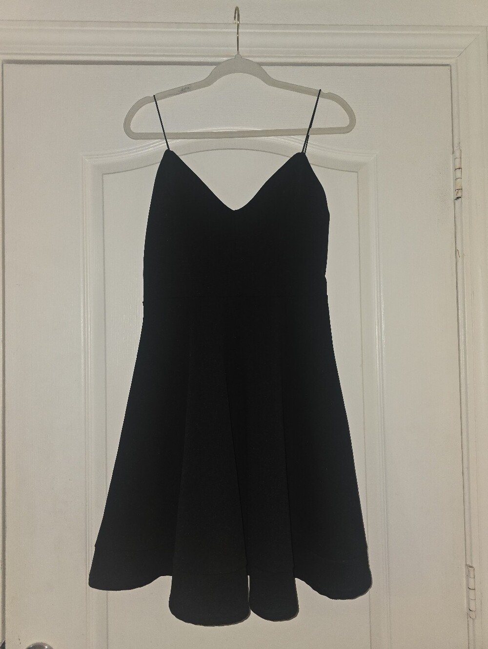 Revamped Black Spaghetti Strap Mini Dress